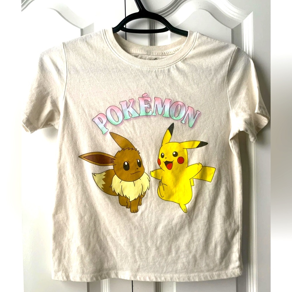 Pokemon Pikachu Eevee T Shirt Short Sleeve Size Large 10-12